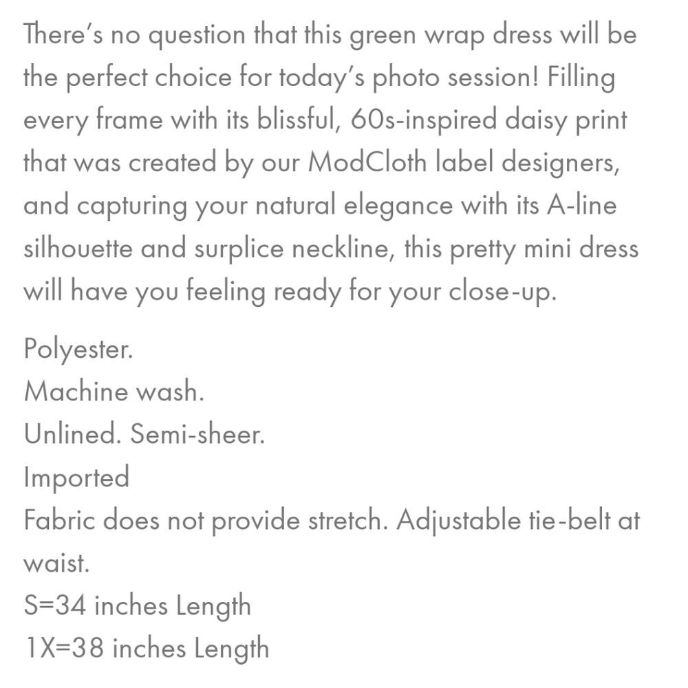 NWT Modcloth Daisy Reto "Pose Without Saying" Wrap Dress - Picture 9 of 13